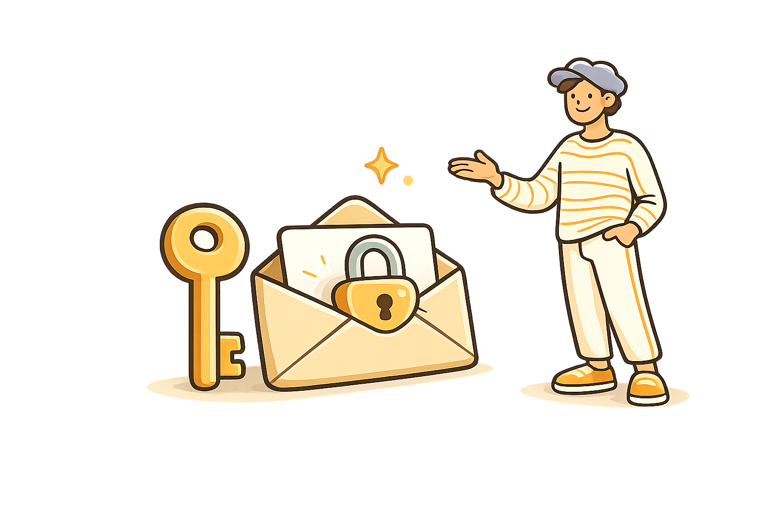 A key and a locked envelope — reset your Enviseo Concierge password